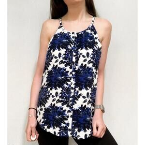 Splendid Women's Floral Swing Sleeveless Tank In Royal-Size Medium